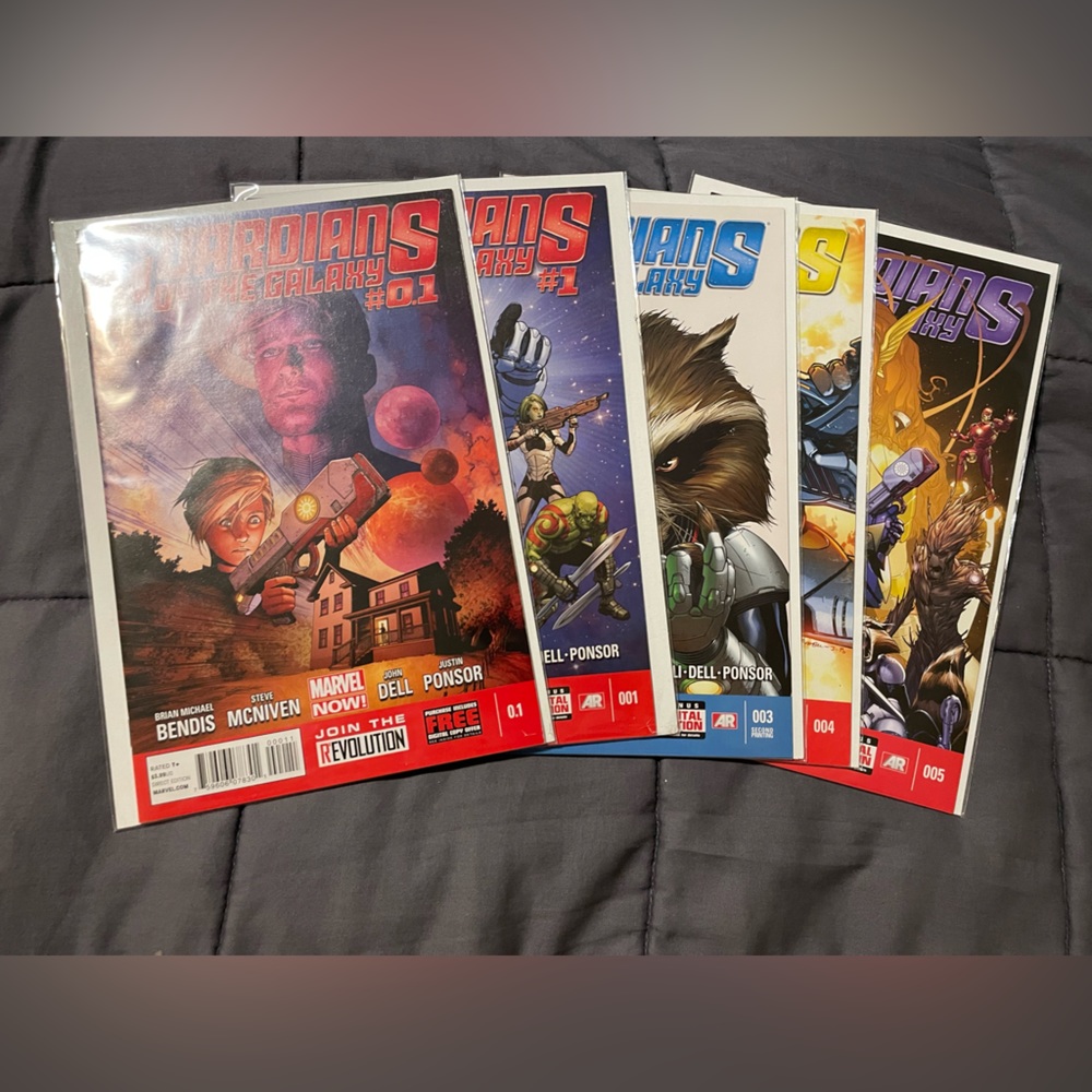 MARVEL GUARDIANS OF THE GALAXY Issues .01, 1, 3, 4, 5.